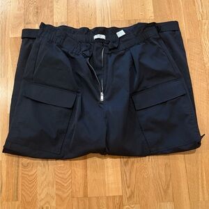 Banana Republic Sport Black Cinch Waist Double Cargo Ankle Pants - XXL NWOT